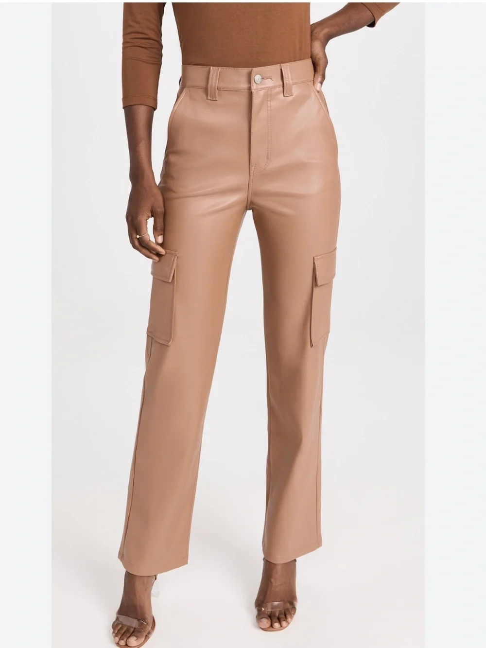 Pistola Cassie Faux Leather Cargo Pants